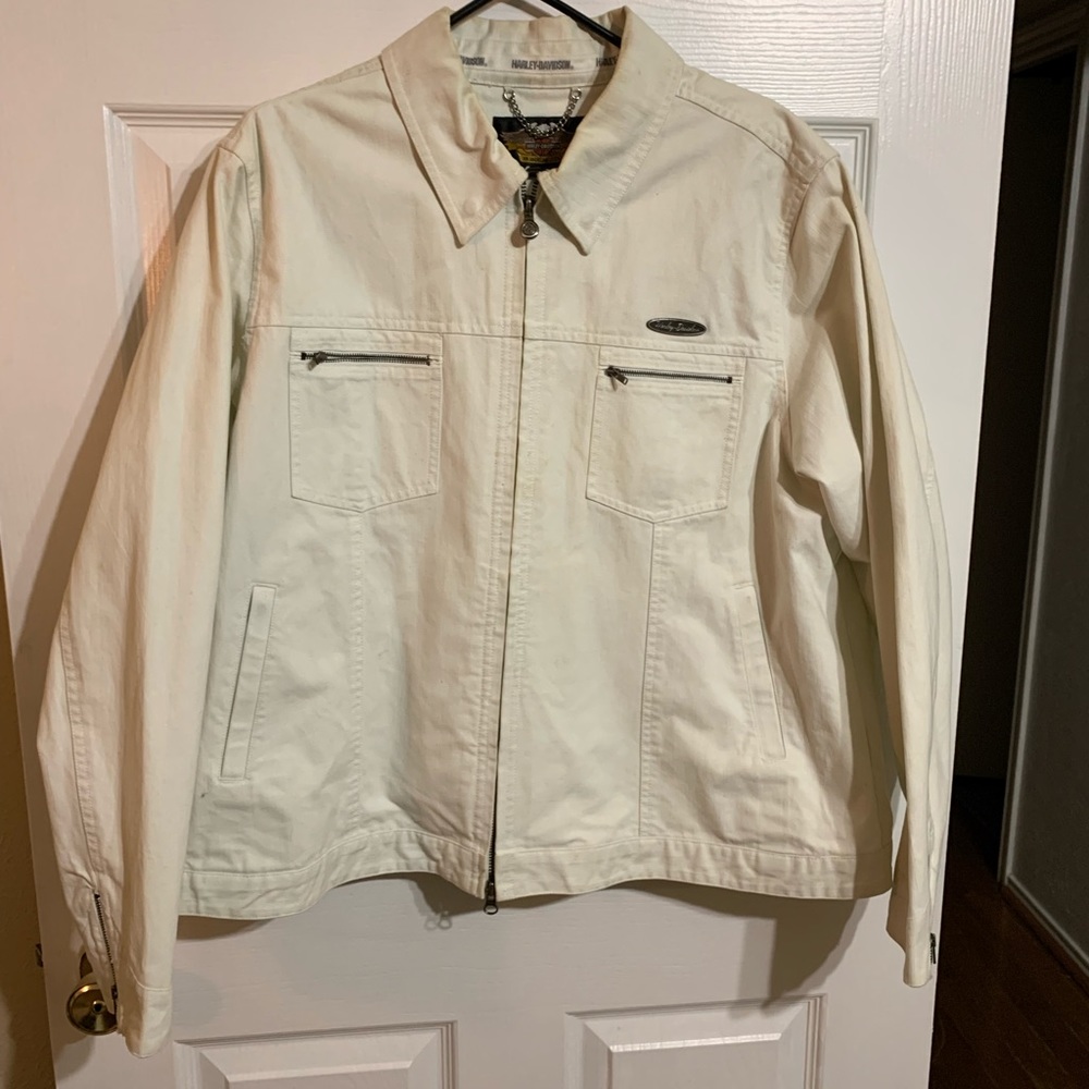 Harley Davidson Women’s Cream Denim Jacket